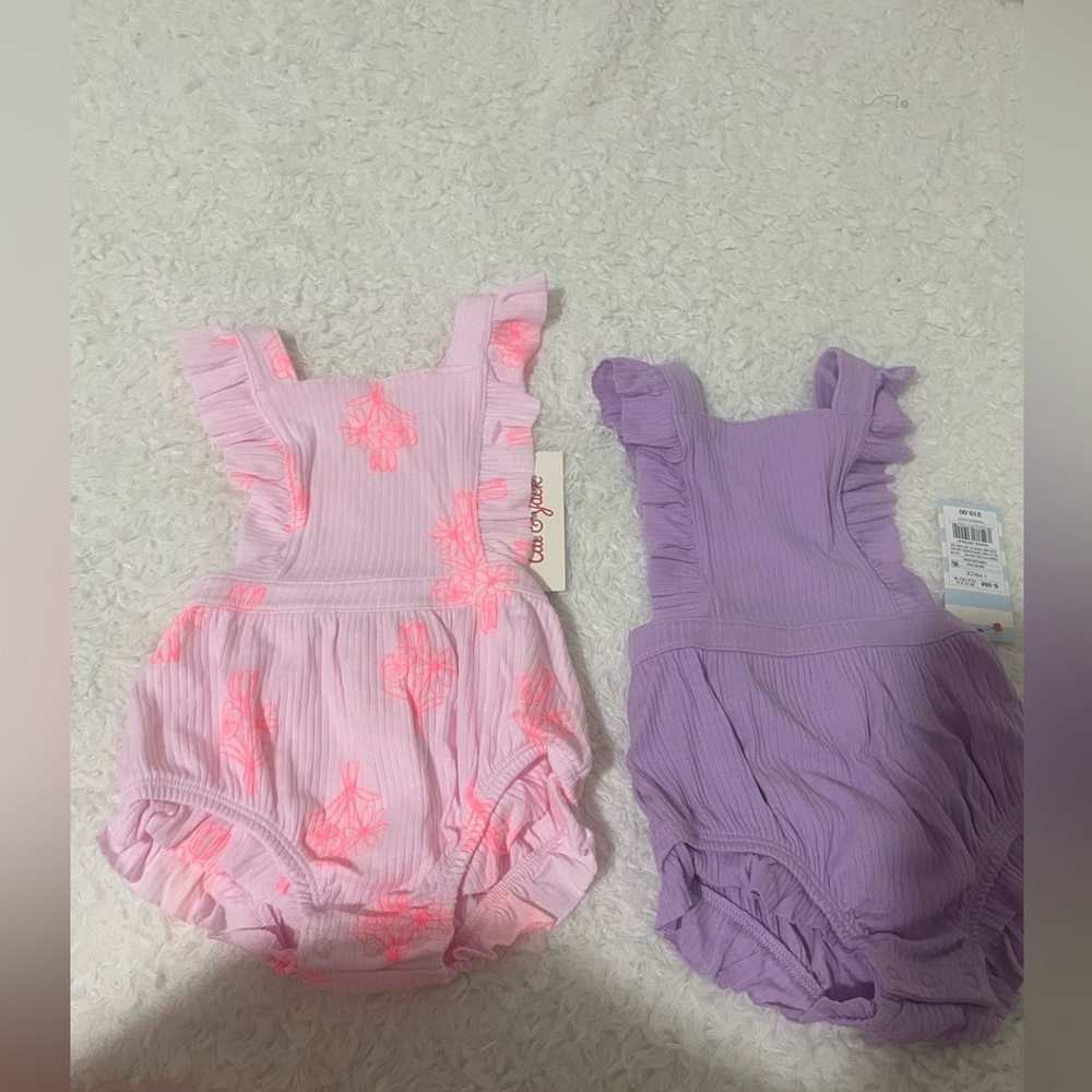 Cat & Jack Pink and Purple Baby Outfits bundle two pieces